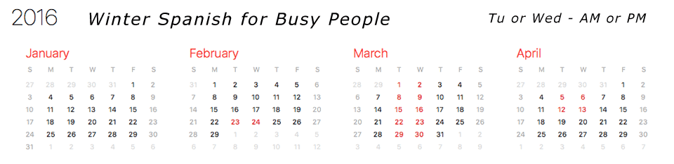 2016 Winter Spanish for Busy People